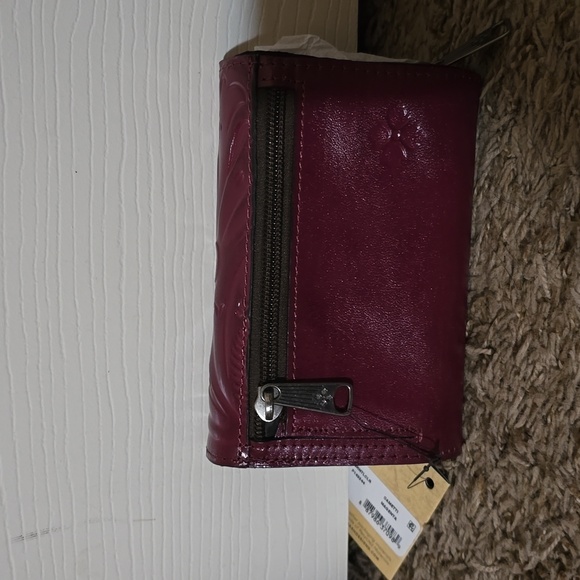 Patricia Nash Burgundy Trifold Wallet - Picture 2 of 5